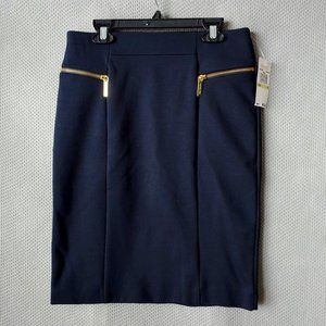 NWT - MICHAEL Michael Kors Navy Blue Pencil Skirt